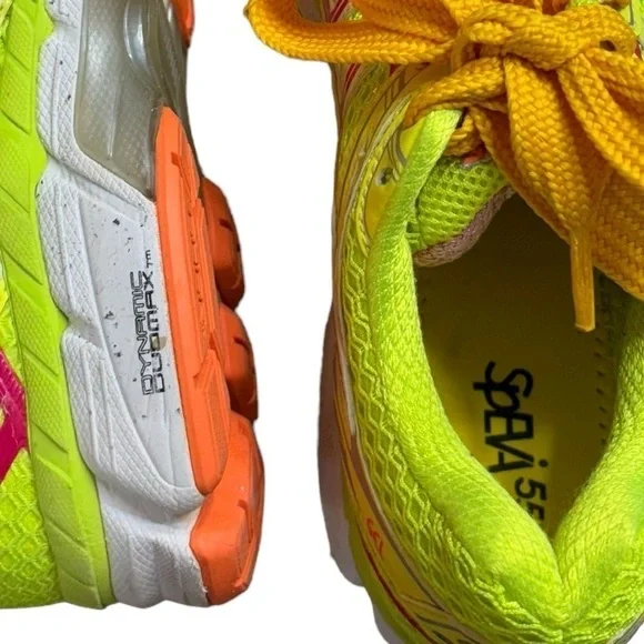 Asics GT 2000 Neon Yellow Pink Women’s Running Shoes Size 7.5 Athletic Trainers - Picture 5 of 15